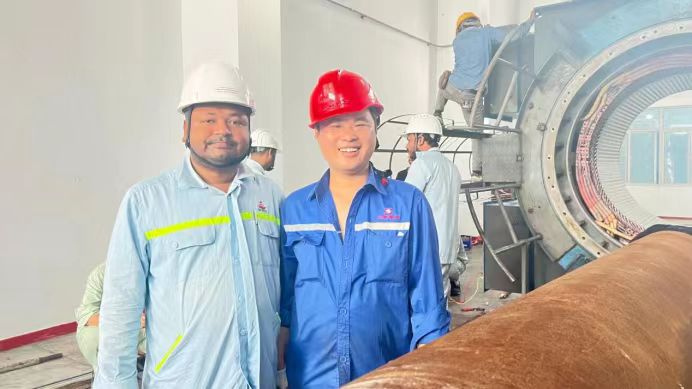 響應國家一路一帶政策，到孟加拉發電廠檢測電機